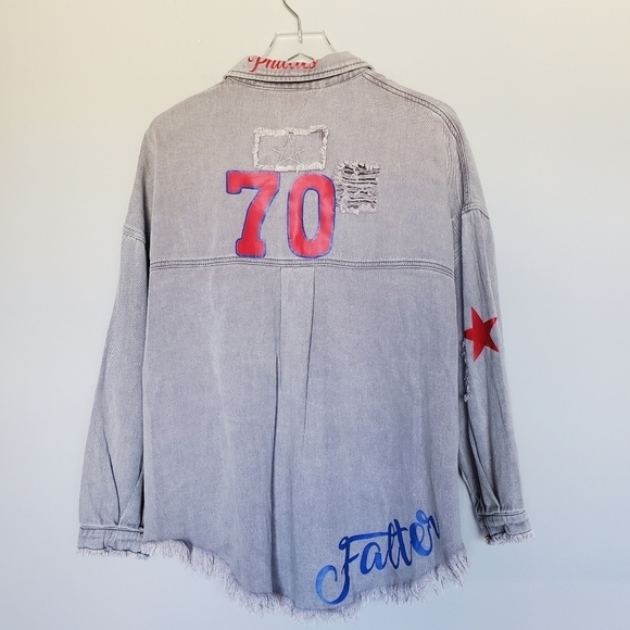 Bailey Falter Philadelphia Phillies #70 MLB Team Olivia Shacket Shirt Jacket - Picture 1 of 9
